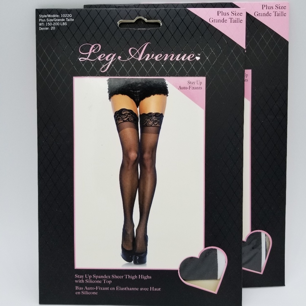 NWT Leg Ave Stay Up Thigh Highs OS (one size/small
